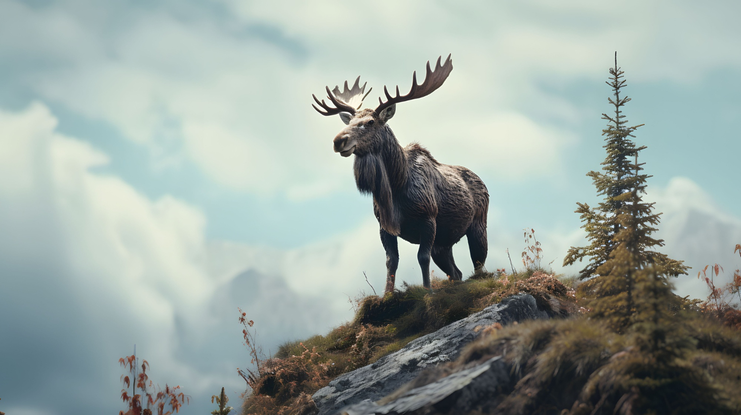 big elk on the hill